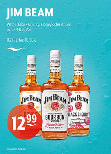 JIM BEAM White, Black Cherry, Honey oder Apple 32,5 - 40 % Vol.