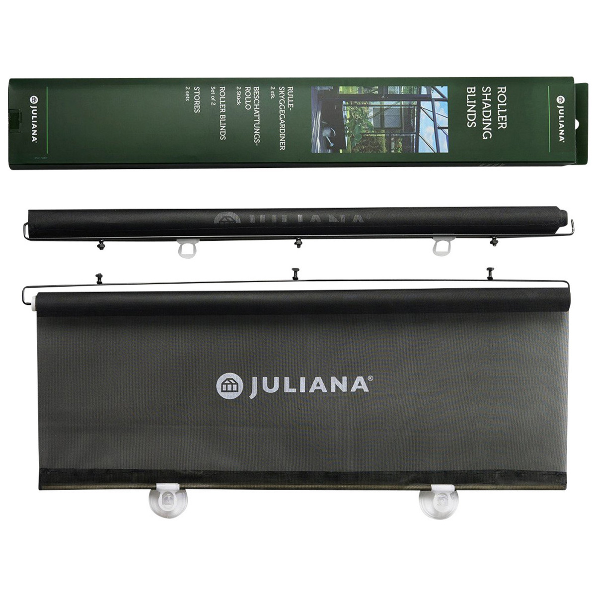 Bild 1 von Rollo für Gartenhaus, 2er Pack 67,5 x 200 cm