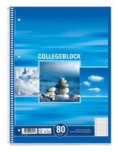 Collegeblock A4 liniert 80 Blatt FSC Mix