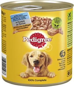 Pedigree Hundefutter Classic 800 g mit 3 Sorten Geflügel