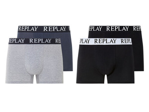 REPLAY Herren Boxershorts, 2 Stück, aus Baumwollstretch