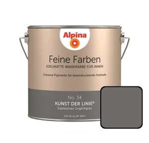 Alpina Feine Farben No. 34 Kunst der Linie 2,5 L expressives graphitgrau edelmatt