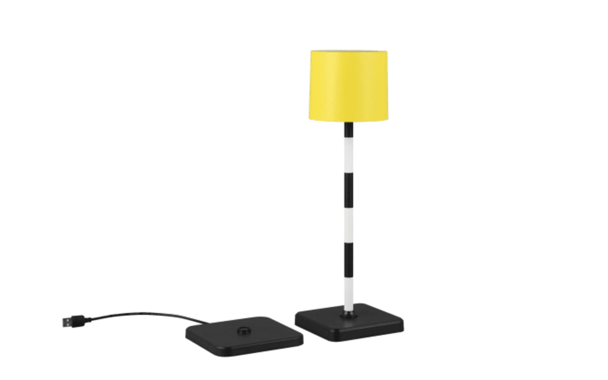 Bild 4 von LED-Akku Tischleuchte Fernandez, gelb, inkl. Ladestation