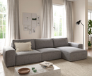 Bild 1 von Ecksofa Lanzo L 360x160 cm Mikrofaser Grau Recamiere variabel