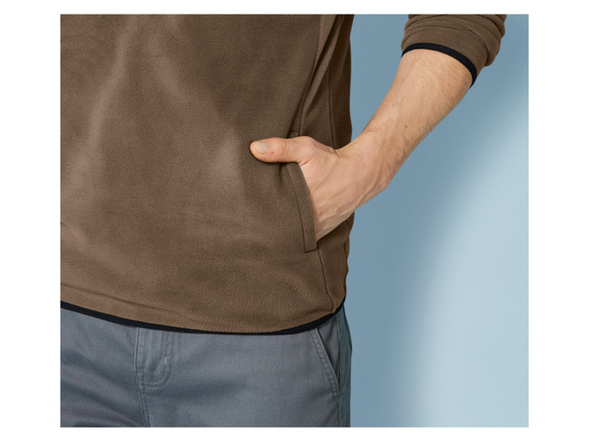 Bild 4 von LIVERGY® Herren Fleecepullover, mit seitlichen Eingrifftaschen