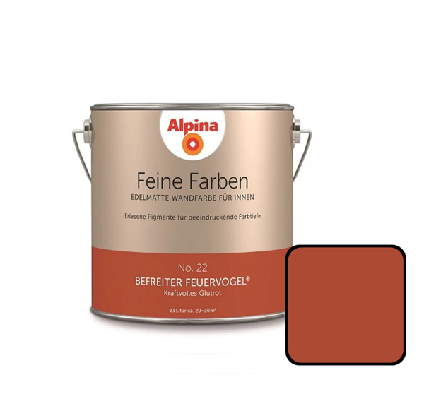 Bild 1 von Alpina Feine Farben No. 22 Befreiter Feuervogel 2,5 L kraftvolles glutrot edelmatt