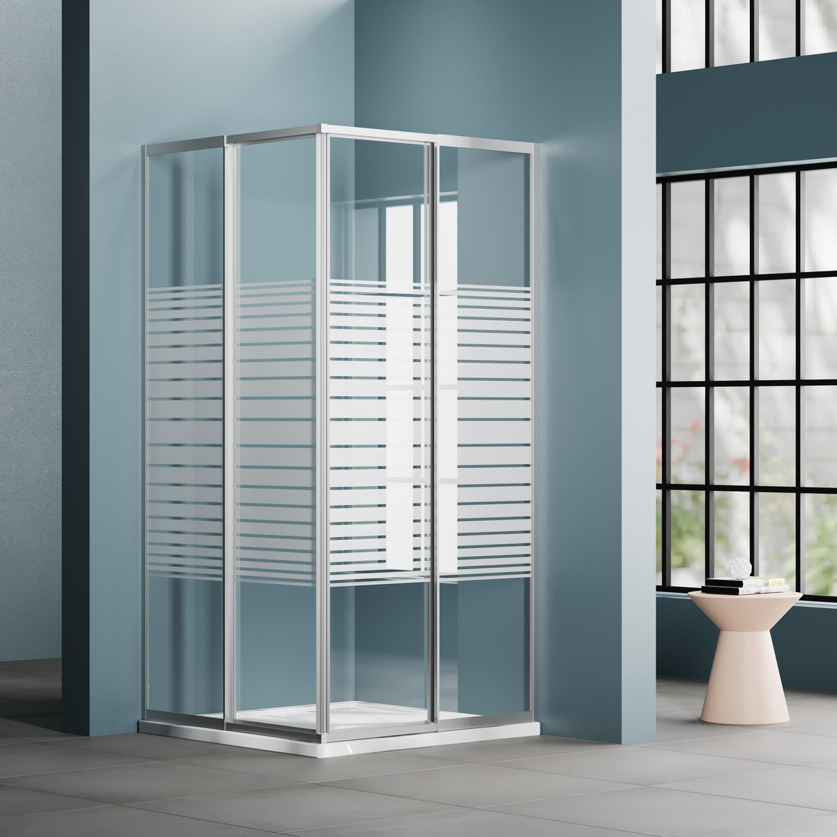 Bild 1 von Eckeinstieg 'Meike' silbern 73-88 x 180 cm