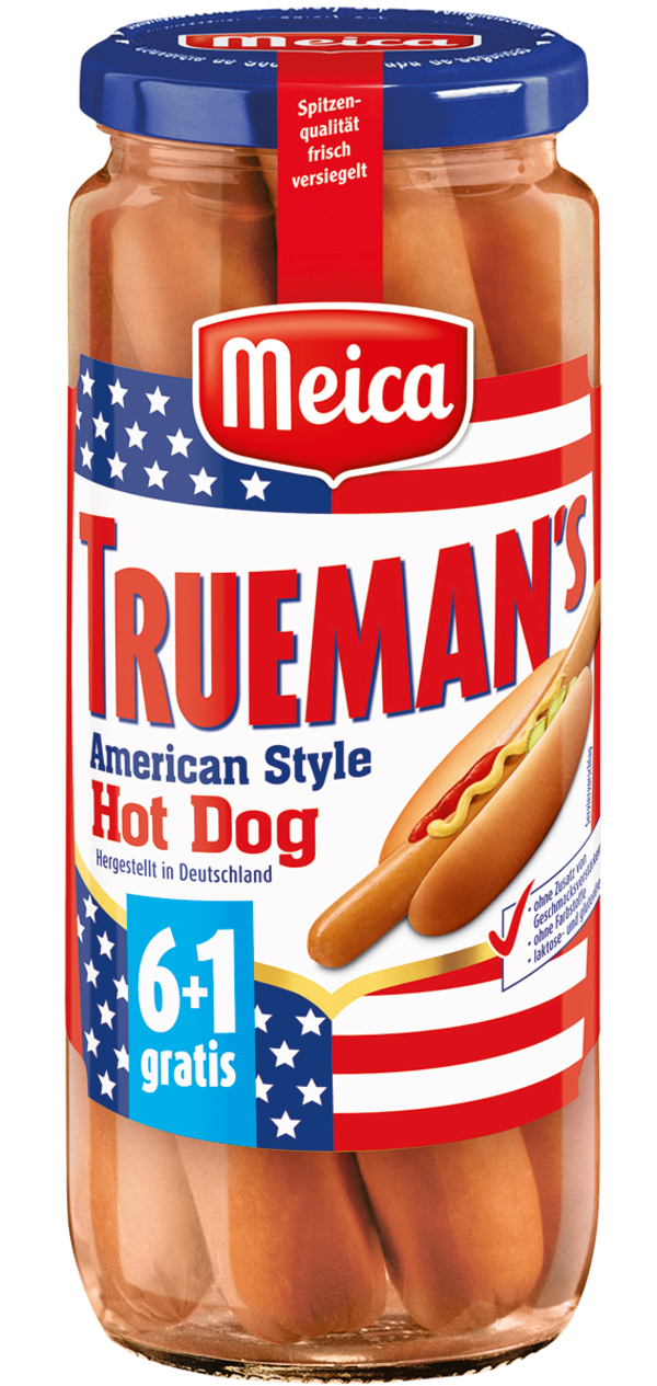 Bild 1 von Meica 6+1 Trueman's American Style Hot Dog 540G