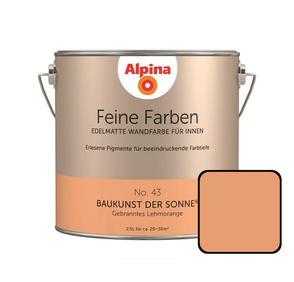 Bild 1 von Alpina Feine Farben No. 43 Baukunst der Sonne 2,5 L gebranntes lehmorange edelmatt