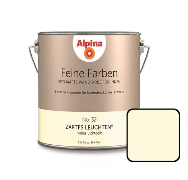 Bild 1 von Alpina Feine Farben No. 32 Zartes Leuchten 2,5 L helles lichtgelb edelmatt