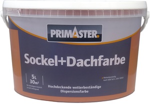 Primaster Sockel- und Dachfarbe 5 L ziegelrot matt