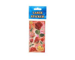 Sticker Laser Blumen 7 x 18 cm 9fach