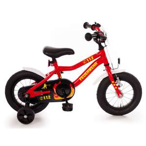 Bachtenkirch 12,5" Kinderfahrrad Kuma "Feuerwehr" rot/weiß/gelb-refl.