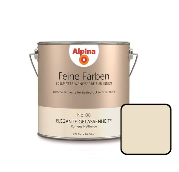 Bild 1 von Alpina Feine Farben No. 08 Elegante Gelassenheit 2,5 L ruhiges hellbeige edelmatt