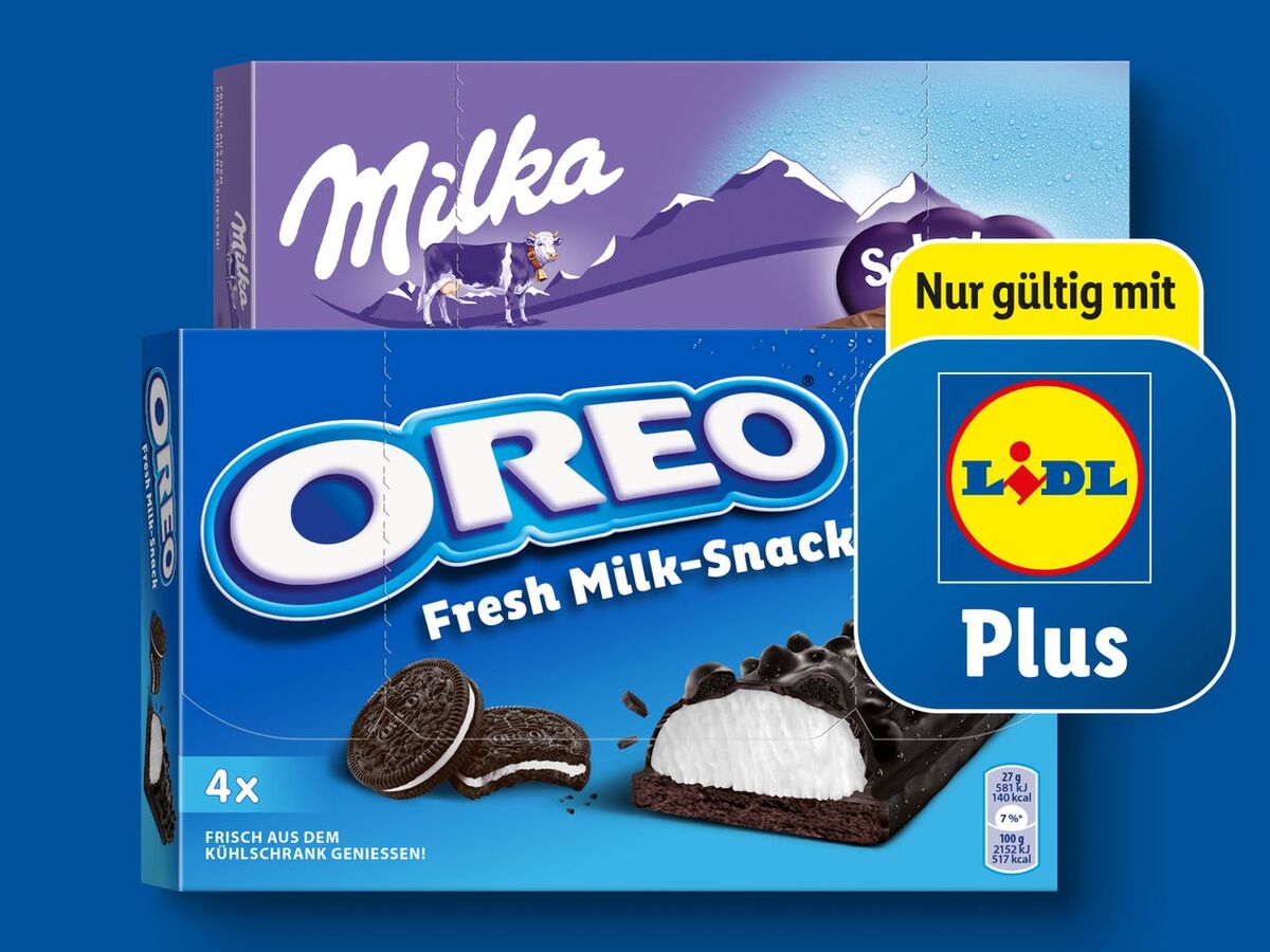 Oreo/Milka Schoko Snack von Lidl für 1,49 € ansehen!