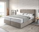 Bild 1 von Boxspringbett Dream-Well 160x200 cm Mikrofaser Beige mit TFK Matratze und Visco Topper