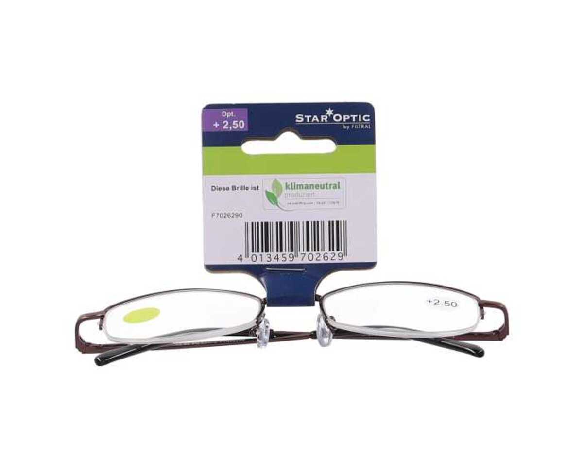 Bild 1 von Star Optic Lesehilfe MD3 aus Metall +2,5 Dioptrien rot