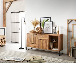 Sideboard Nook 160 cm Sheesham Natur 2 Türen 2 Schübe