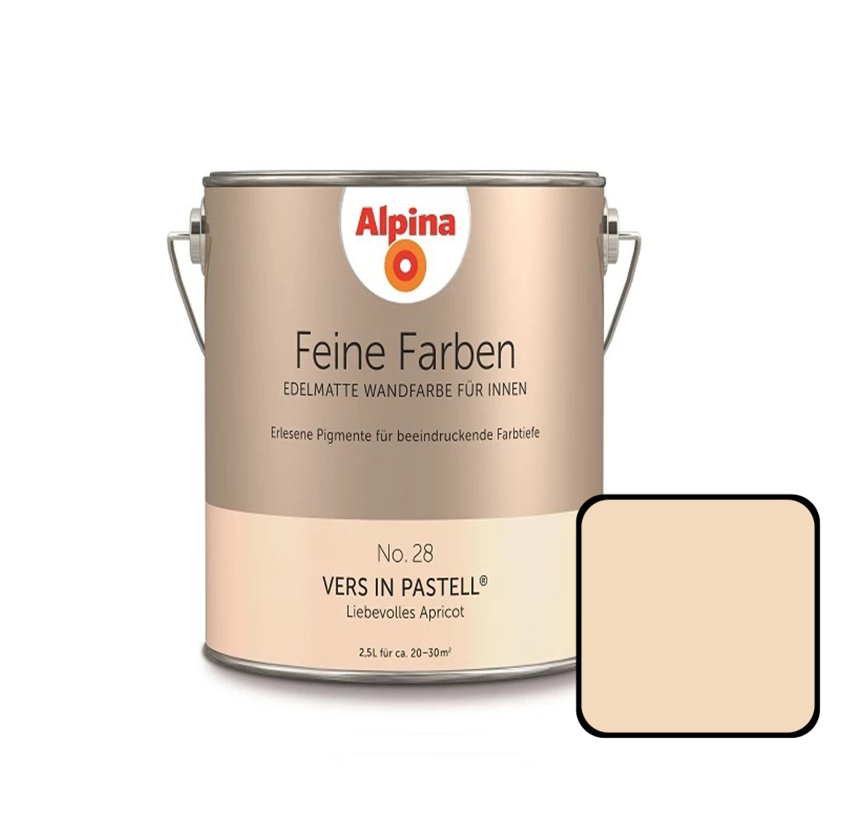 Bild 1 von Alpina Feine Farben No. 28 Vers in Pastell 2,5 L liebevolles apricot edelmatt