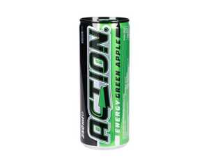 Action Energy Drink Green Apple 250 ml Einwegdose