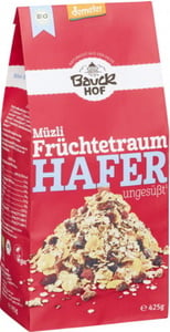 Bauckhof Demeter Bio Müzli Früchtetraum Hafer ungesüßt 425G