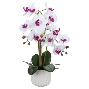 HOME CREATION Naturgetreue Orchidee im Topf