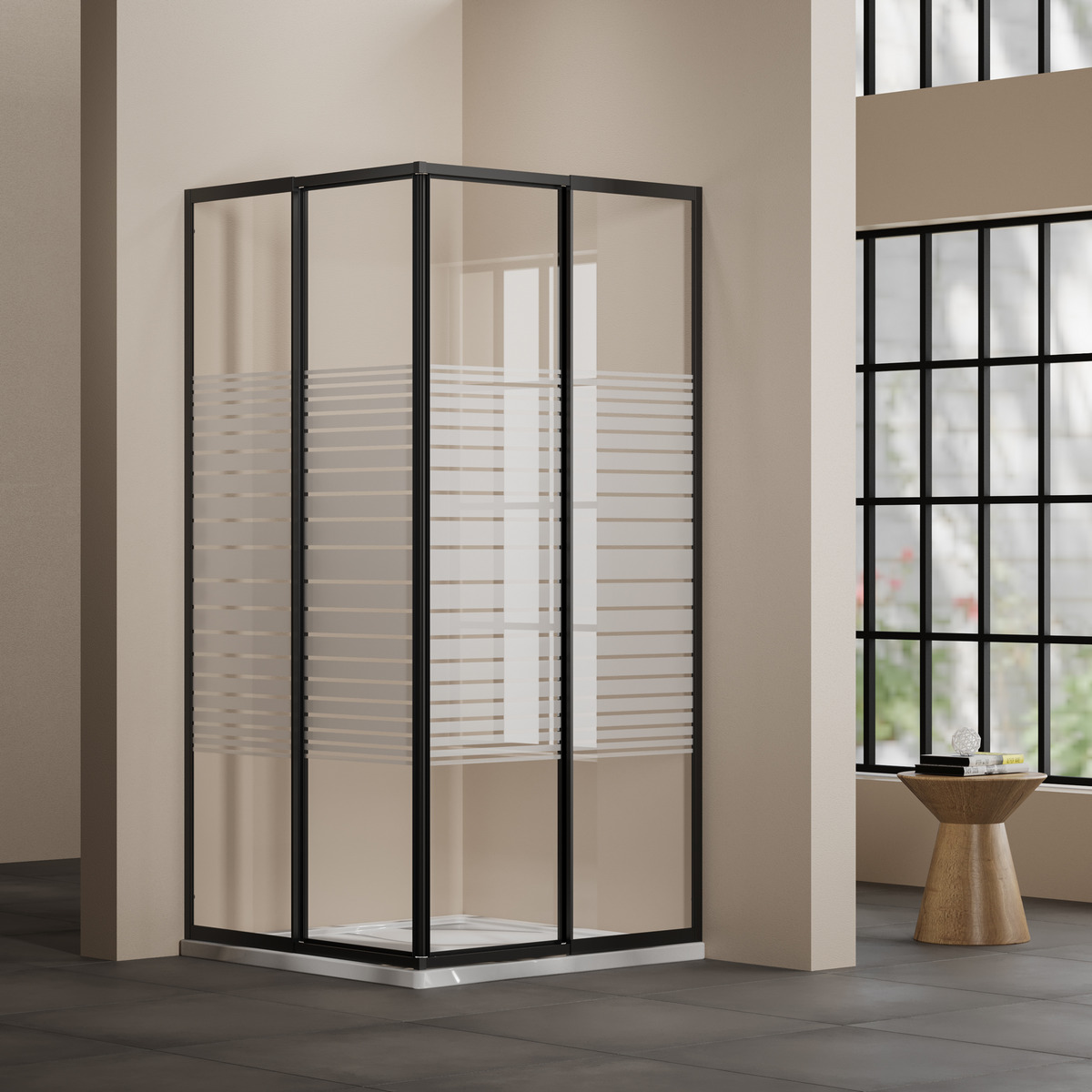 Bild 1 von Eckeinstieg 'Meike' schwarz 73-88 x 180 cm