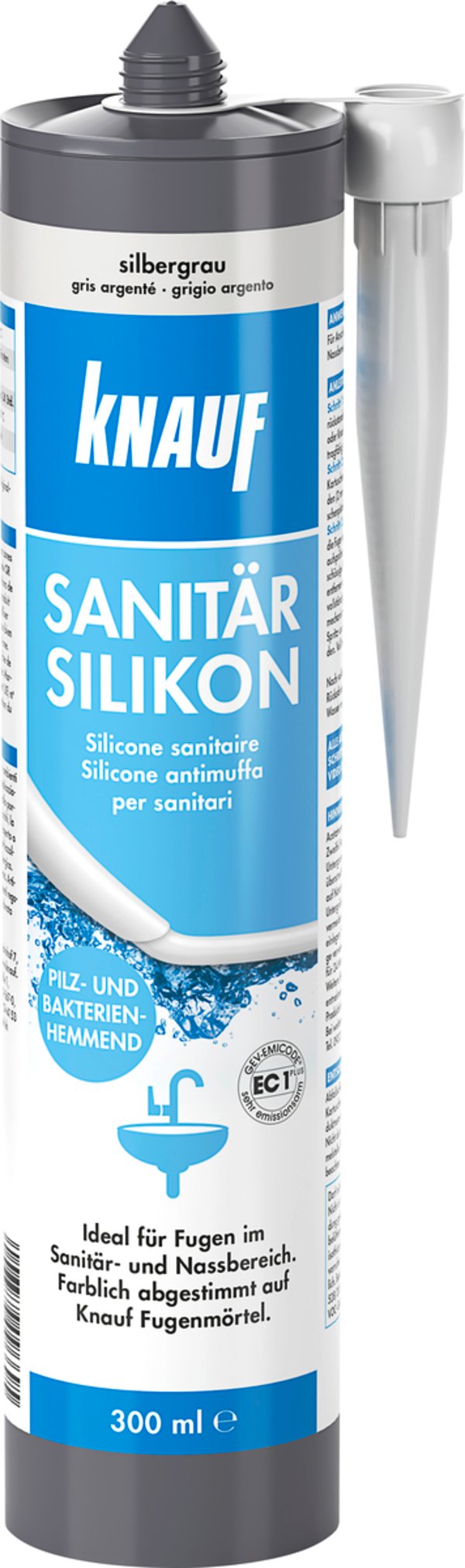 Bild 1 von Knauf Sanitär Silikon silbergrau 300 ml