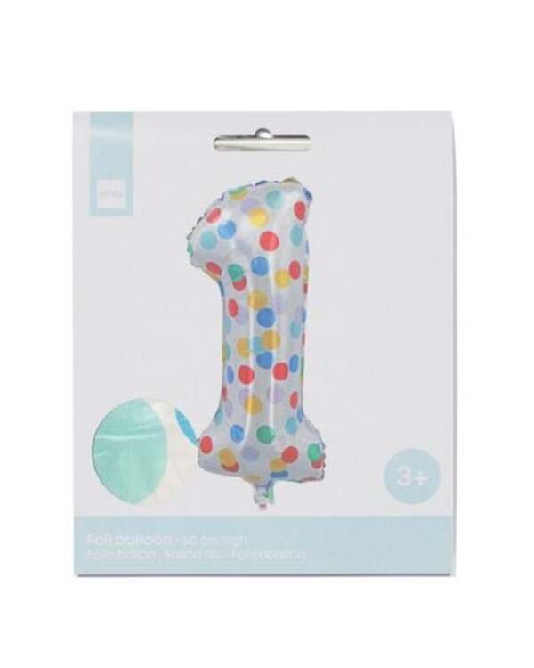 Bild 4 von XL-Folienballon mit Punkten, Zahl 1