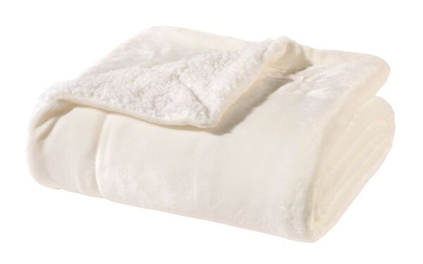 Bild 1 von WOHNWOHL® Flauschige Sherpa Kuscheldecke • Mikrofaser Wohndecke • Fleecedecke als Sofaüberwurf • Sofadecke/Tagesdecke/Wohnzimmerdecke • Teddyfleece Decke für Bett und Sofa