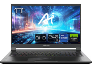 GIGABYTE AORUS 17X, Gaming Notebook, mit 17,3 Zoll Display, Intel® Core™ i9,i9-14900HX Prozessor, 32 GB RAM, 2 TB SSD, NVIDIA GeForce RTX™ 4080, Schwarz, Windows 11 (64 Bit), Schwarz