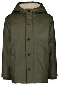 Kinder-Jacke mit Kapuze graugrün