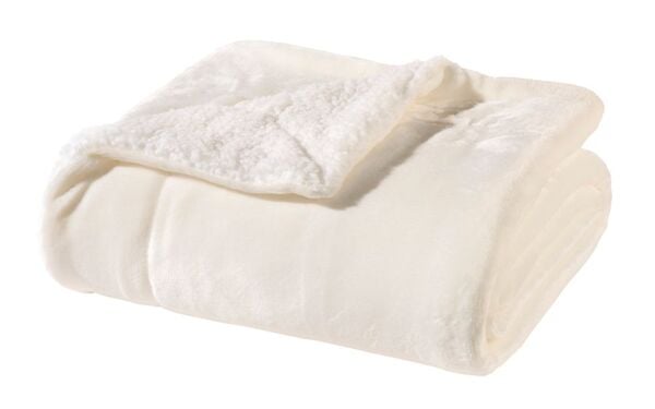 Bild 1 von WOHNWOHL® Flauschige Sherpa Kuscheldecke • Mikrofaser Wohndecke • Fleecedecke als Sofaüberwurf • Sofadecke/Tagesdecke/Wohnzimmerdecke • Teddyfleece Decke für Bett und Sofa