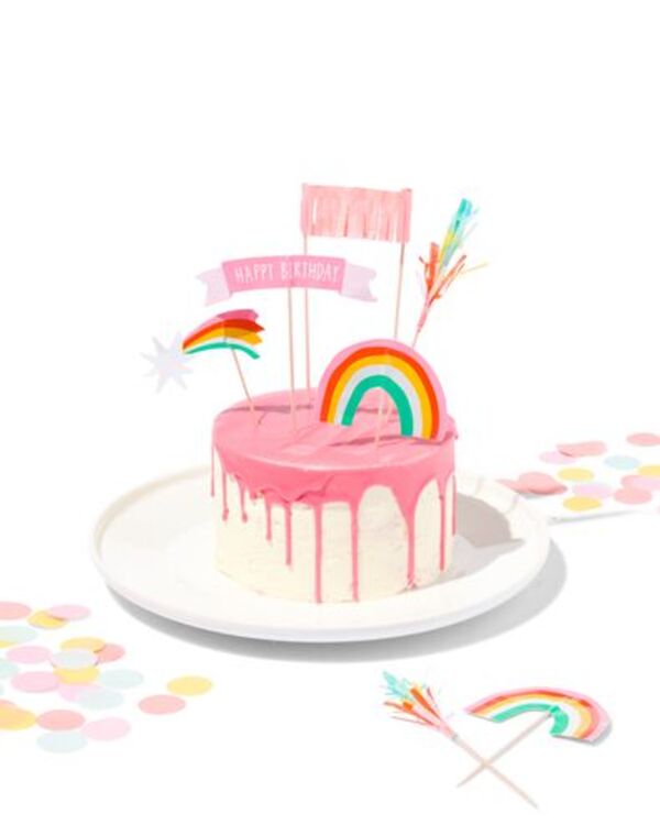 Bild 4 von Torten-Dekospieße, Regenbogen, 10-teilig