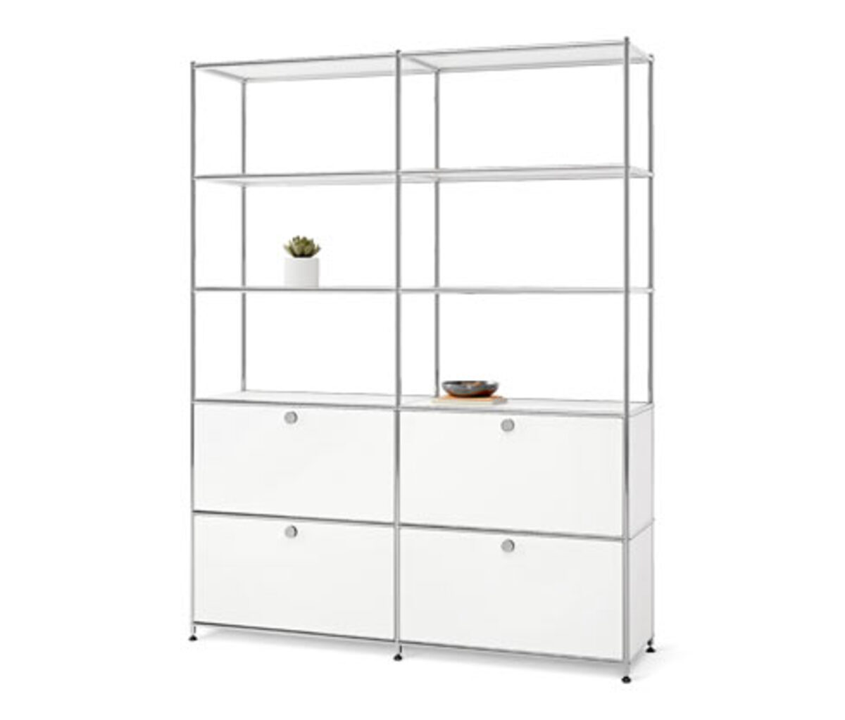 Bild 1 von Hohes Regal Metall »CN3« mit 4 Klappenfächern, weiß