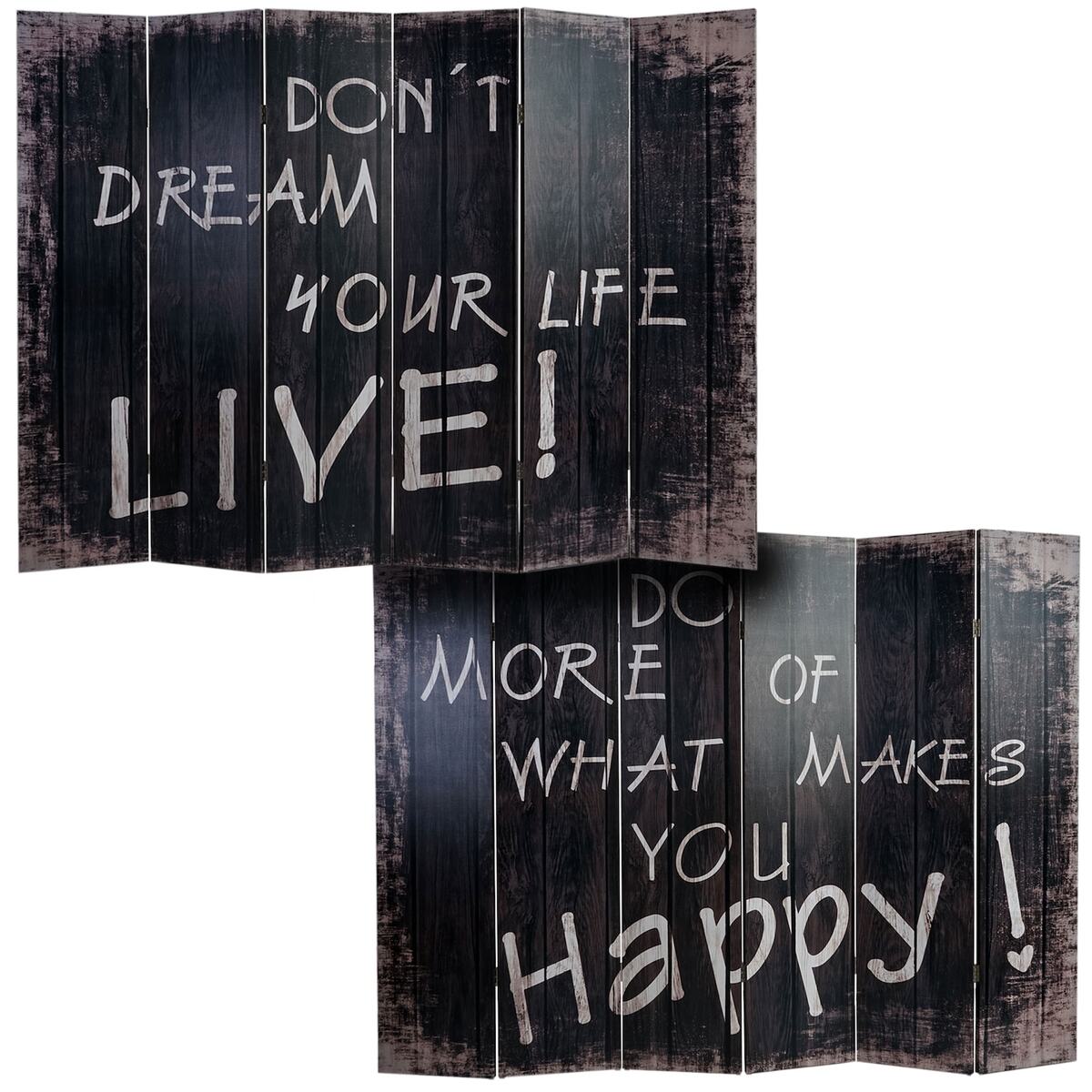 Bild 1 von Foto-Paravent Retro, Paravent Raumteiler Trennwand ~ 180x240cm, Spruch