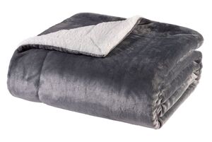 WOHNWOHL® Flauschige Sherpa Kuscheldecke • Mikrofaser Wohndecke • Fleecedecke als Sofaüberwurf • Sofadecke/Tagesdecke/Wohnzimmerdecke • Teddyfleece Decke für Bett und Sofa