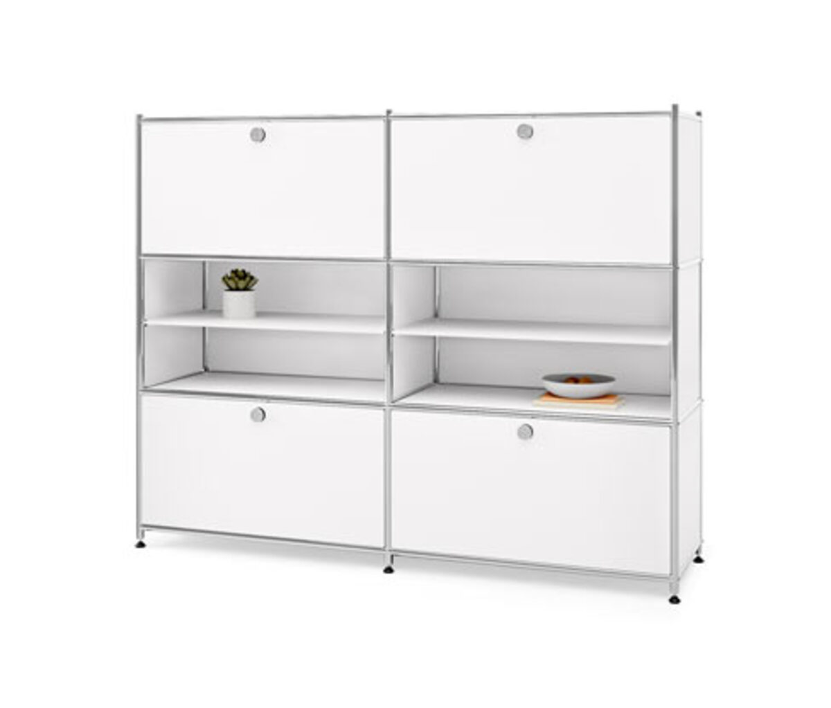 Bild 1 von Kommode Metall »CN3« mit 4 Klappenfächern, weiß
