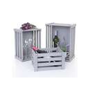 Bild 1 von 3er Set Holzkiste MCW-C56, Weinkiste Dekokiste Aufbewahrungskiste Obstkiste, Shabby-Look Vintage ~ grau, shabby