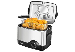 Unold Fritteuse Kompakt 58615, 1200 W, Fassungsvermögen z. B. 0,5 kg Pommes