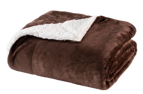 Bild 1 von WOHNWOHL® Flauschige Sherpa Kuscheldecke • Mikrofaser Wohndecke • Fleecedecke als Sofaüberwurf • Sofadecke/Tagesdecke/Wohnzimmerdecke • Teddyfleece Decke für Bett und Sofa