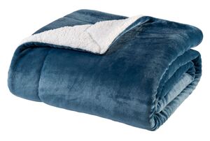 WOHNWOHL® Flauschige Sherpa Kuscheldecke • Mikrofaser Wohndecke • Fleecedecke als Sofaüberwurf • Sofadecke/Tagesdecke/Wohnzimmerdecke • Teddyfleece Decke für Bett und Sofa