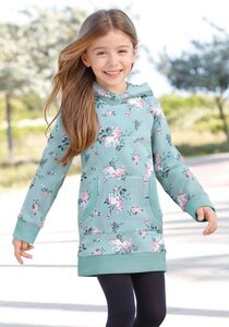 KIDSWORLD Sweatkleid Einhorn mit Kapuze