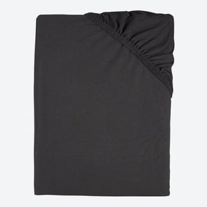 Jersey-Spannbetttuch, CLASSIC, 100x200cm, Black