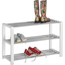 Bild 1 von Carryhome Schuhregal, Weiß, Chrom, Metall, Holzwerkstoff, 80x50x30 cm, Typenauswahl, Garderobe, Schuhaufbewahrung, Schuhregale