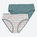 Bild 1 von Damen-Rioslip mit Ringelmuster, 2er-Pack, Green