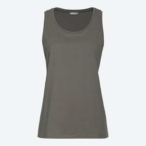 Damen-Top aus reiner Baumwolle, Dark-green