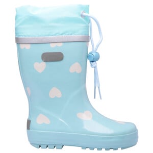 Baby Gummistiefel mit Herzchen-Allover HELLBLAU