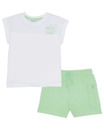 Bild 1 von T-Shirt + Shorts aus Baumwolle, Ergee, 2-tlg. Set, weiß