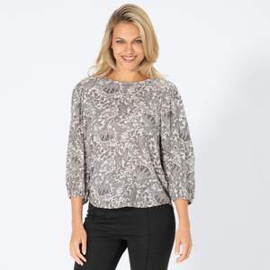 Damen-Bluse mit schicker Musterung, Gray